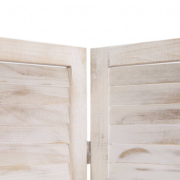 3-panel Room Divider 105x165cm Paulownia Wood Natural Image 5