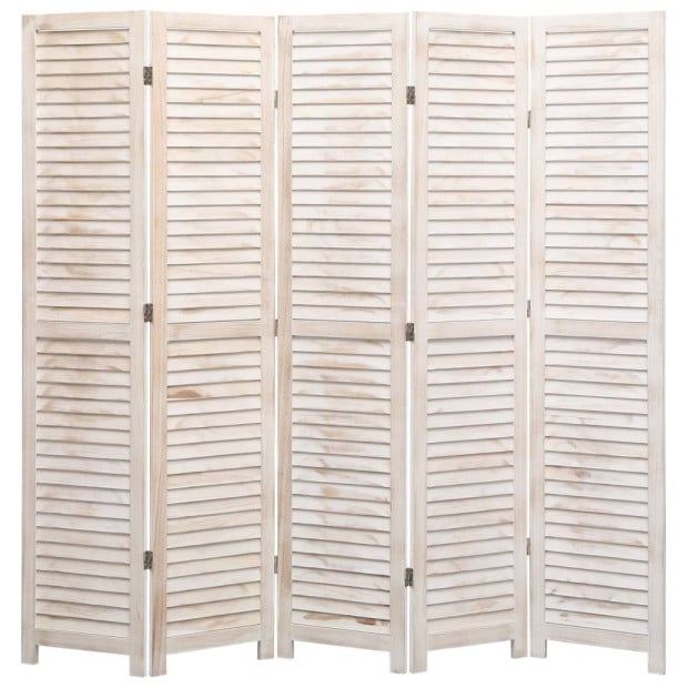 5-panel Room Divider 175x165 Cm Wood