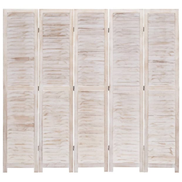 5-panel Room Divider 175x165 Cm Wood Image 2