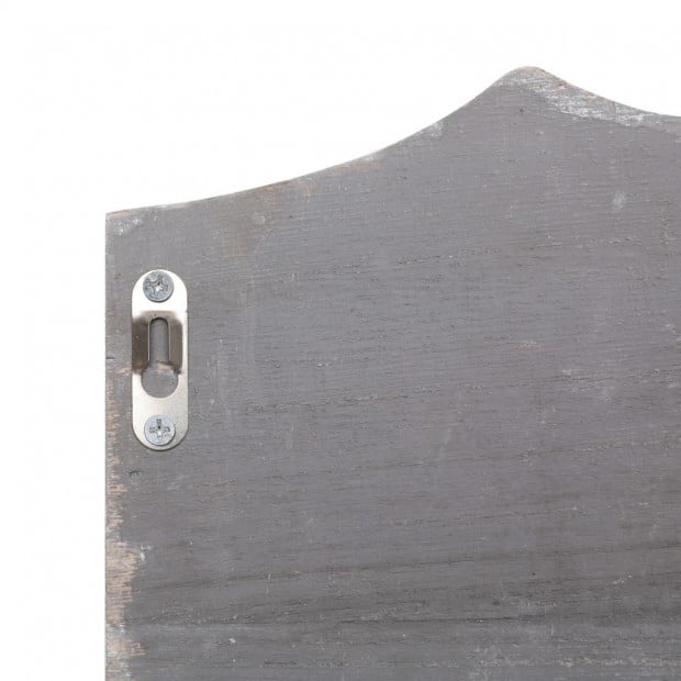 Wall Mounted Coat Rack Grey 50x10x23cm Wood Grey Image 5