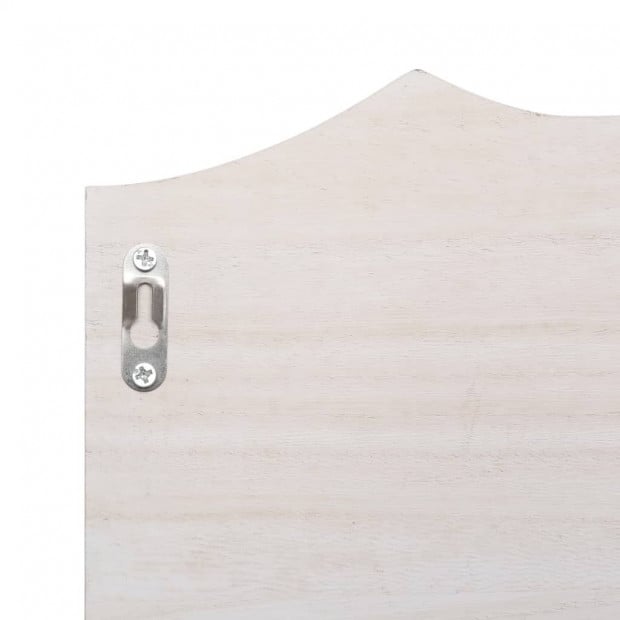 Wall Mounted Coat Rack White 50x10x23cm Wood White Image 6