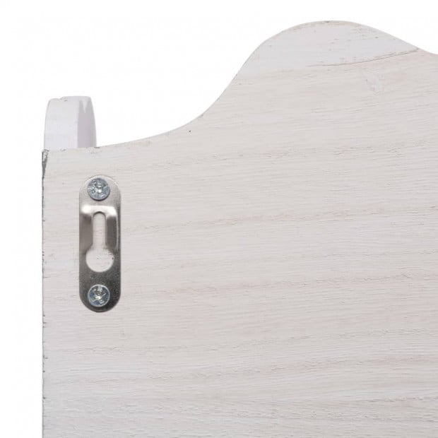 Wall Mounted Coat Rack White 50x10x30cm Wood - White Image 6