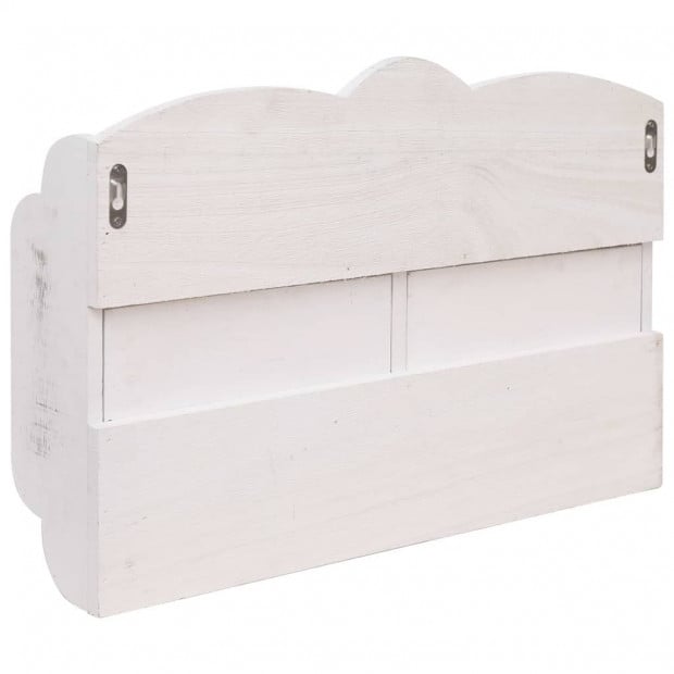 Wall Mounted Coat Rack White 50x10x34cm Wood White Image 5