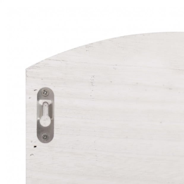 Wall Mounted Coat Rack White 50x10x34cm Wood White Image 6