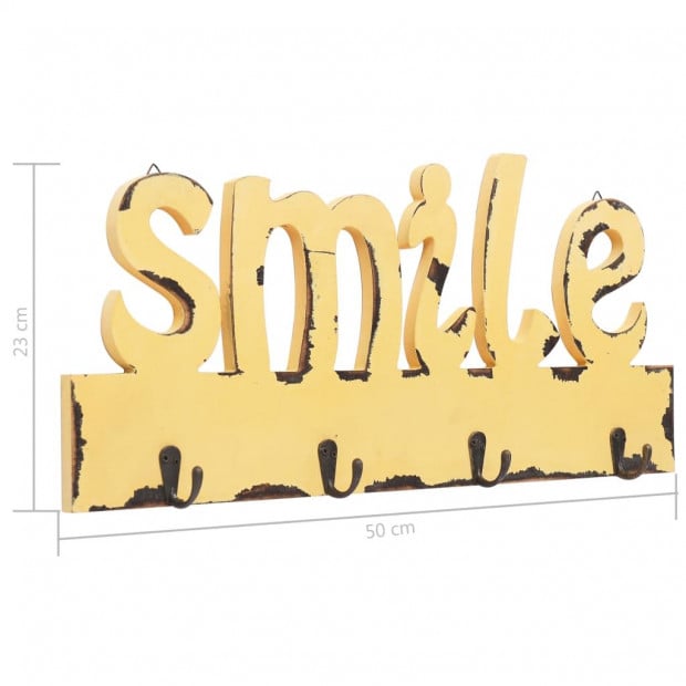 Wall Mounted Coat Rack Smile 50x23cm Image 6