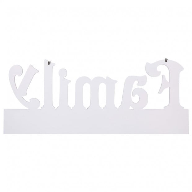 Wall Mounted Coat Rack Family White 74x29.5cm Image 3