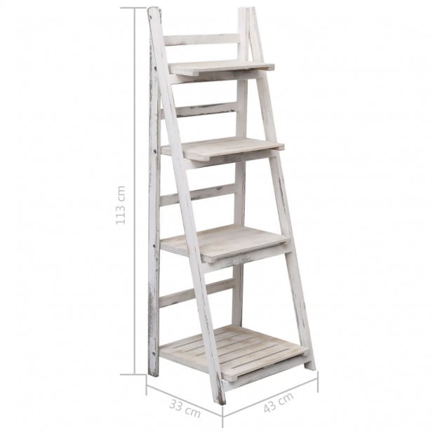 4-tier Plant Stand 43x33x113 Cm Wood Image 7