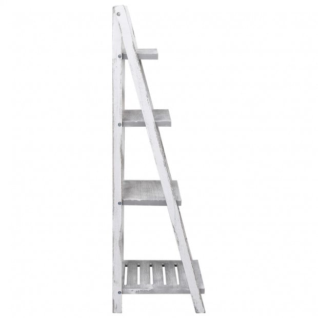 4-tier Plant Stand Grey 43x33x113 Cm Wood Image 3