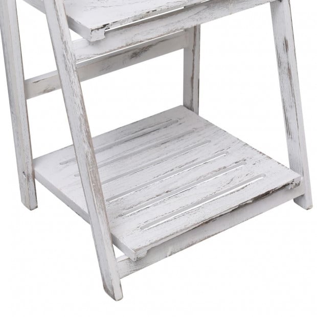 4-tier Plant Stand White 43x33x113 Cm Wood Image 6
