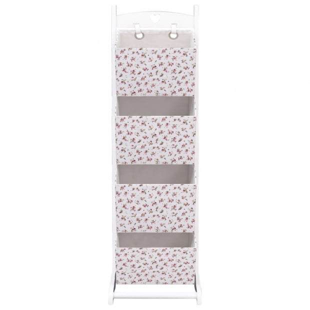 4-layer Basket Rack Flower 35x35x125 Cm Wood Image 2