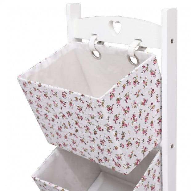 4-layer Basket Rack Flower 35x35x125 Cm Wood Image 4