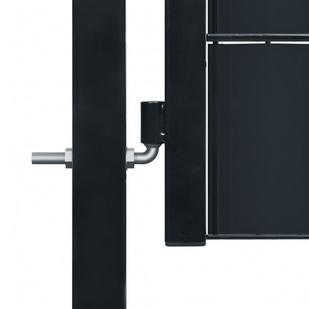 Fence Gate Steel 100x101 Cm Anthracite Image 3