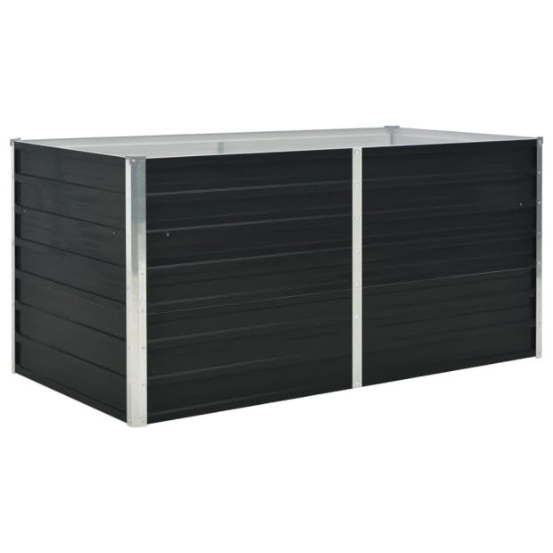 Raised Garden Bed Anthracite 160x80x77cm Galvanised Steel Image 2