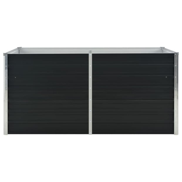 Raised Garden Bed Anthracite 160x80x77cm Galvanised Steel Image 3