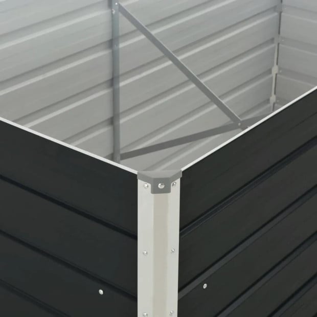 Raised Garden Bed Anthracite 160x80x77cm Galvanised Steel Image 5
