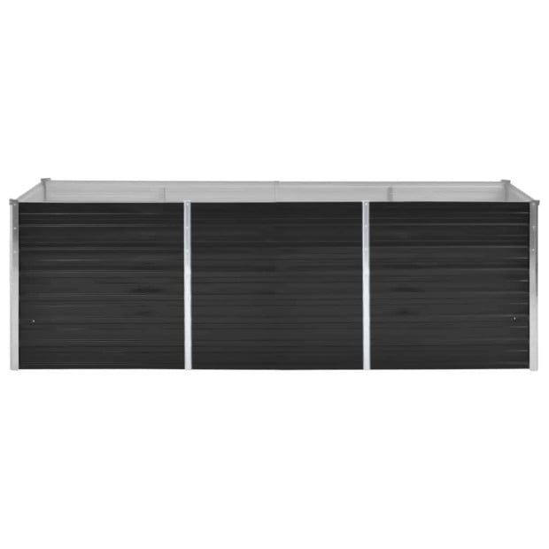Garden Raised Bed Anthracite 240 x 80 x 77cm Galvanised Steel Image 3