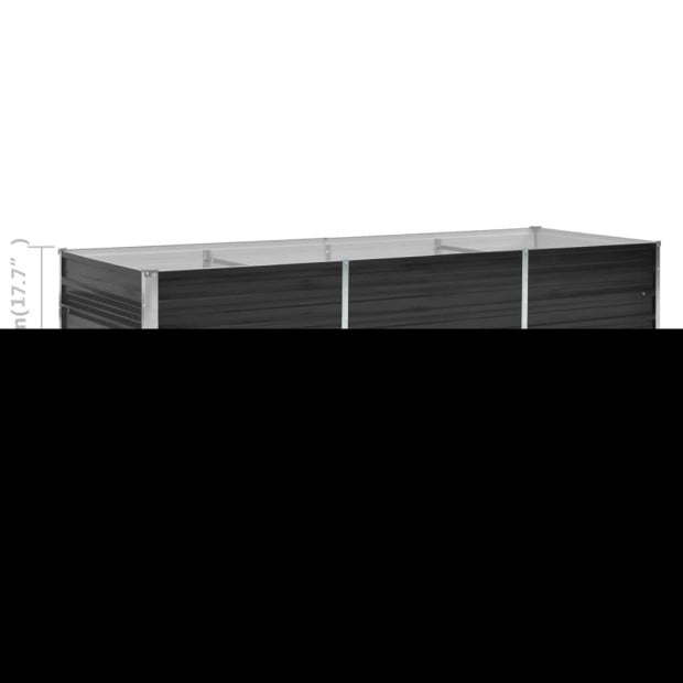 Garden Raised Bed Anthracite 240 x 80 x 45cm Galvanised Steel Image 7