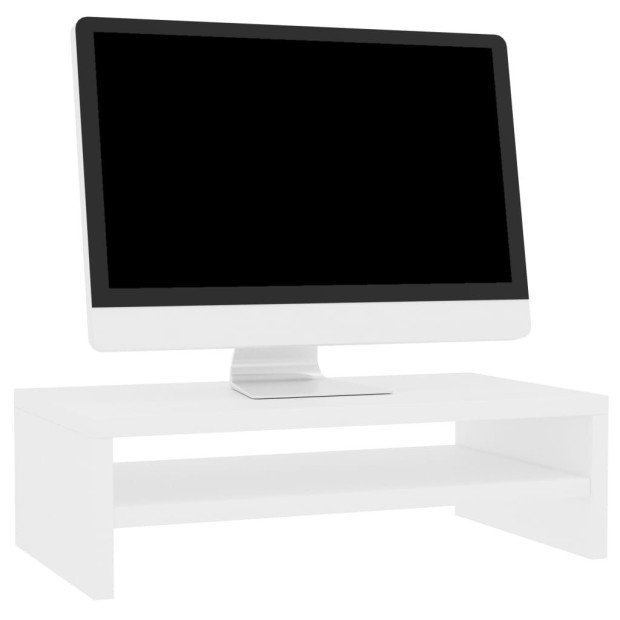 Monitor Stand White 42x24x13 Cm Engineered Wood Image 3