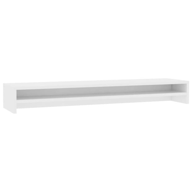 Monitor Stand White 100x24x13 Cm Engineered Wood