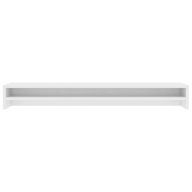 Monitor Stand White 100x24x13 Cm Engineered Wood Image 4