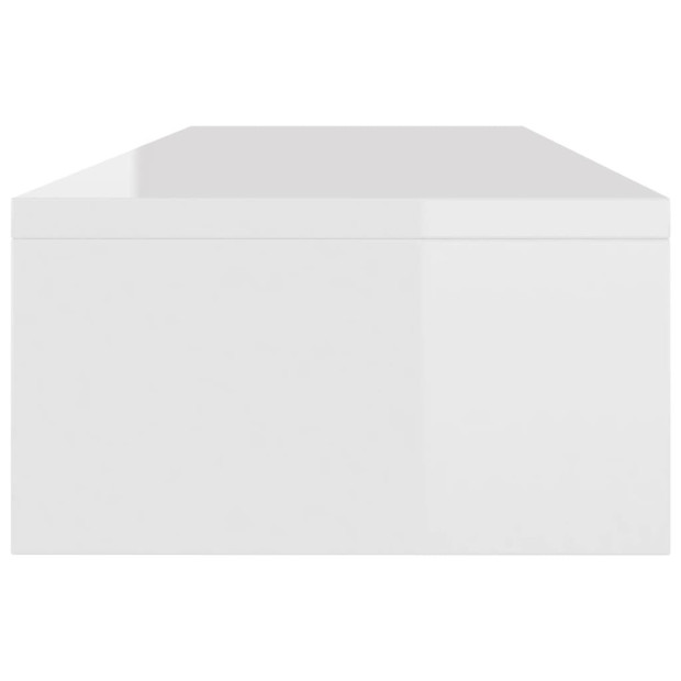 Monitor Stand High Gloss White 100x24x13 Cm Engineered Wood Image 5
