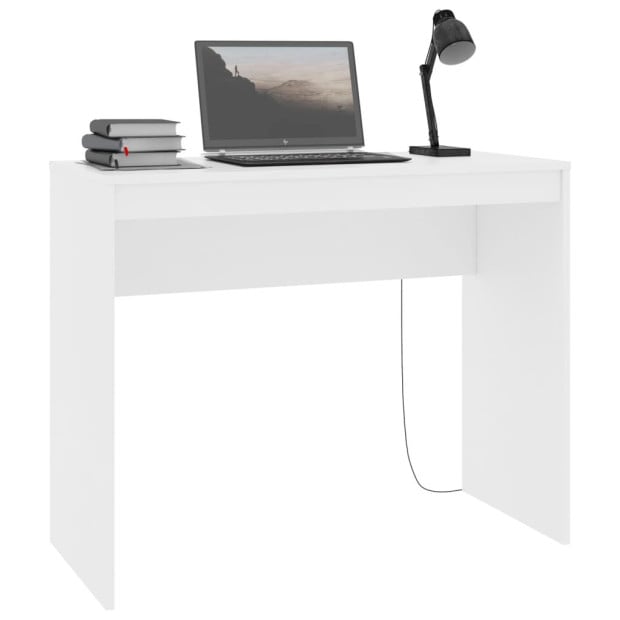 Desk White 90x40x72 Cm Chipboard Image 3