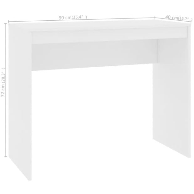 Desk White 90x40x72 Cm Chipboard Image 6