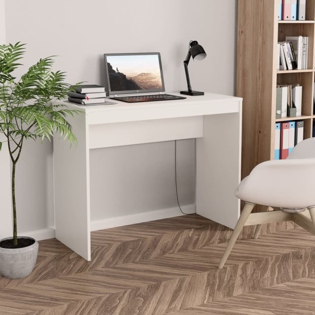 Desk White 90x40x72 Cm Chipboard Image 2