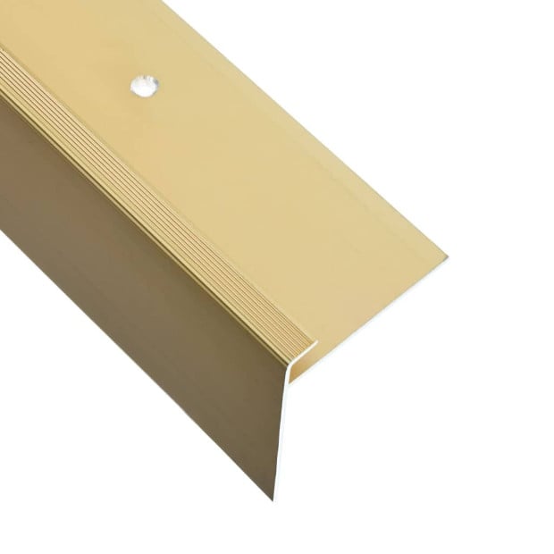 F-shape Stair Nosings 15 Pcs Aluminium 134 Cm Gold Image 4