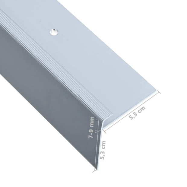 F-shape Stair Nosings 15 Pcs Aluminium 90 Cm Silver Image 5