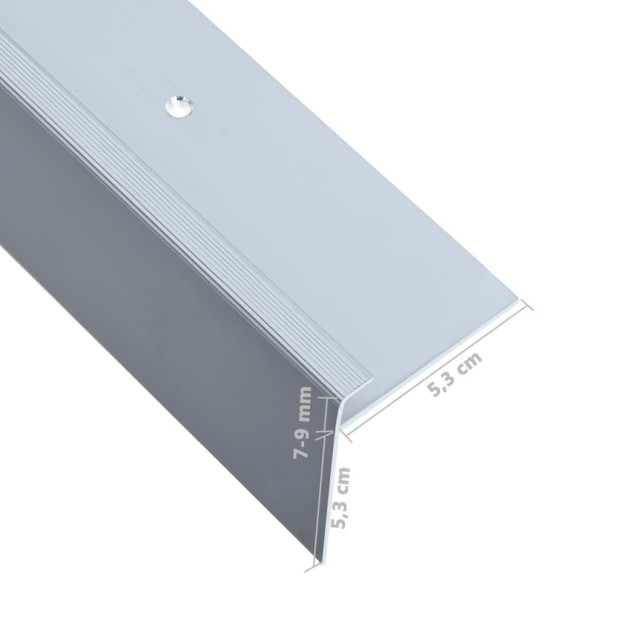 F-shape Stair Nosings 15 Pcs Aluminium 100 Cm Silver Image 5