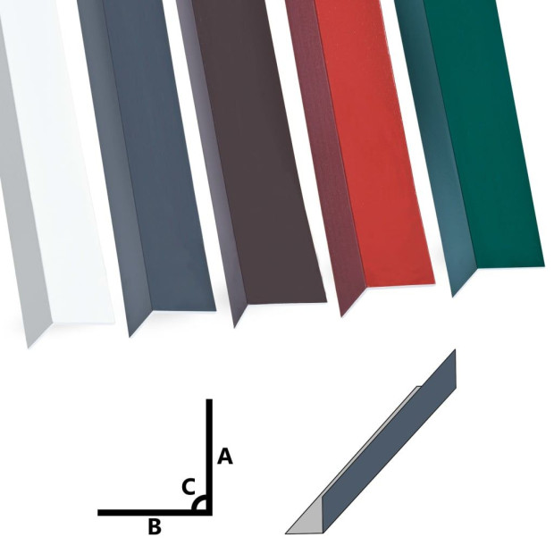 L-shape 90° Angle Sheets 5 Pcs Aluminium Anthracite 170cm 50x50 Mm Image 2