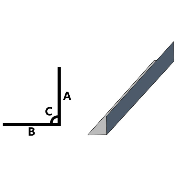 L-shape 90° Angle Sheets 5 Pcs Aluminium Anthracite 170cm 50x50 Mm Image 3