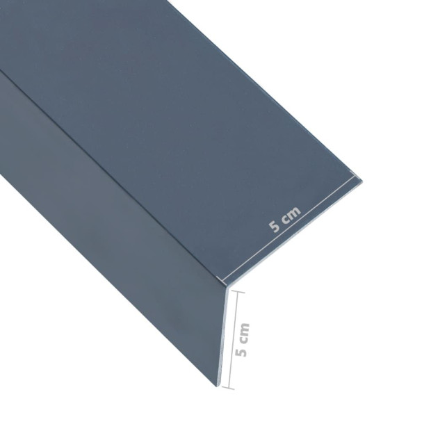 L-shape 90° Angle Sheets 5 Pcs Aluminium Anthracite 170cm 50x50 Mm Image 4
