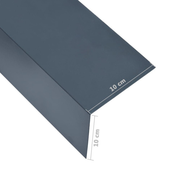 L-shape 90° Angle Sheets 5 Pcs Aluminium Anthracite 170cm 100x100 Mm Image 4