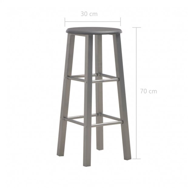 3 Piece Bar Set Wood And Steel Anthracite Image 11