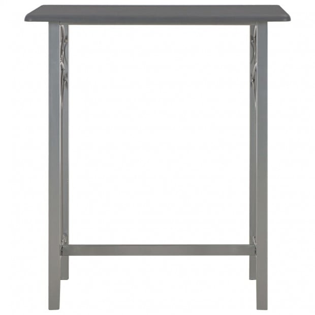 3 Piece Bar Set Wood And Steel Anthracite Image 3