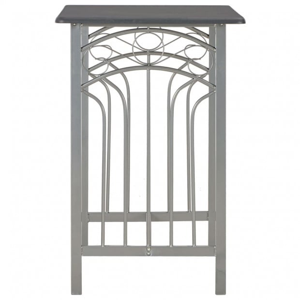 3 Piece Bar Set Wood And Steel Anthracite Image 4