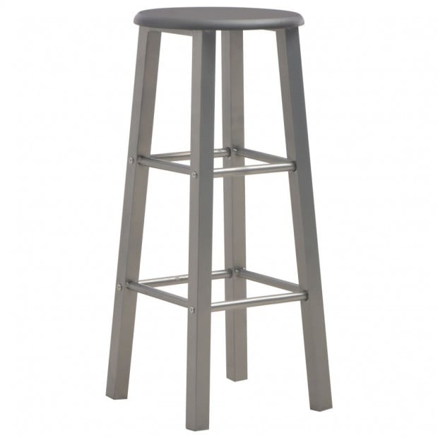 3 Piece Bar Set Wood And Steel Anthracite Image 6