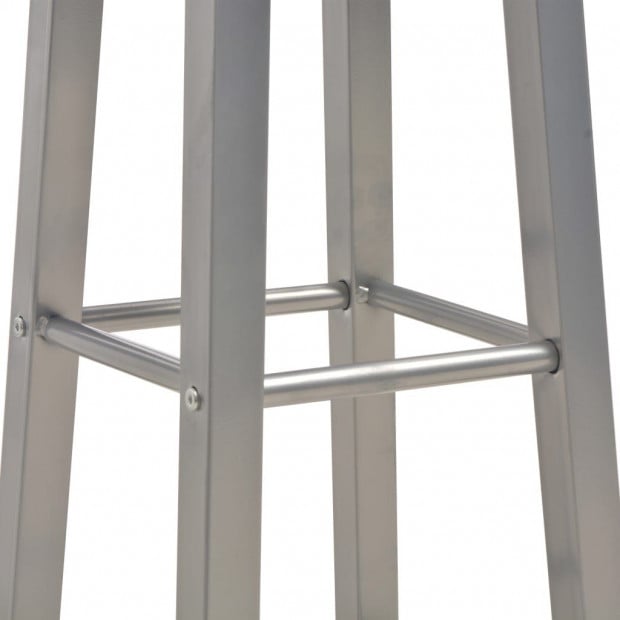 3 Piece Bar Set Wood And Steel Anthracite Image 9
