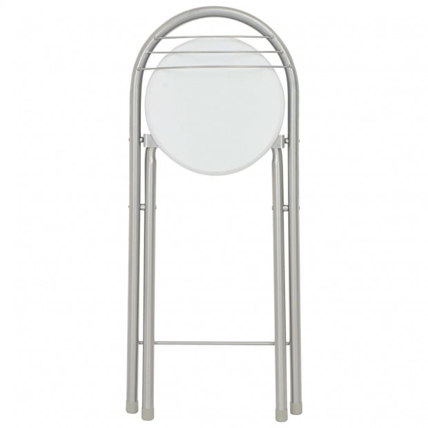 3 Piece Bar Set With Shelves Wood And Steel White Image 10
