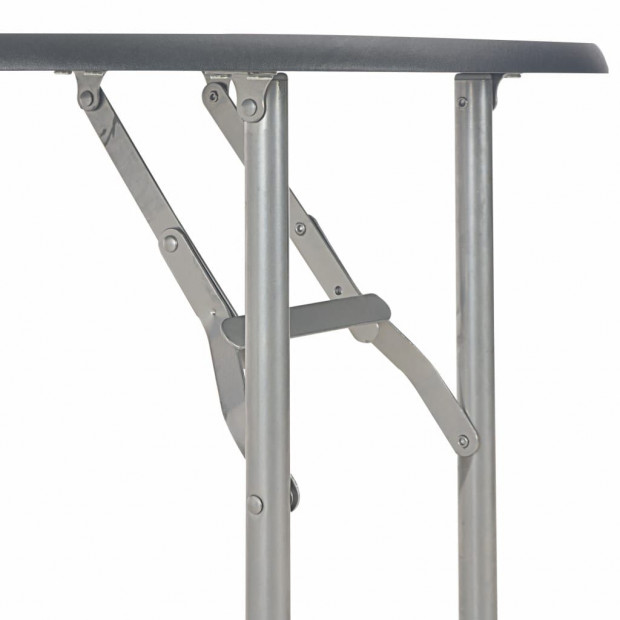 3 Piece Folding Dining Set With Storage Rack Mdf And Steel Black Image 8