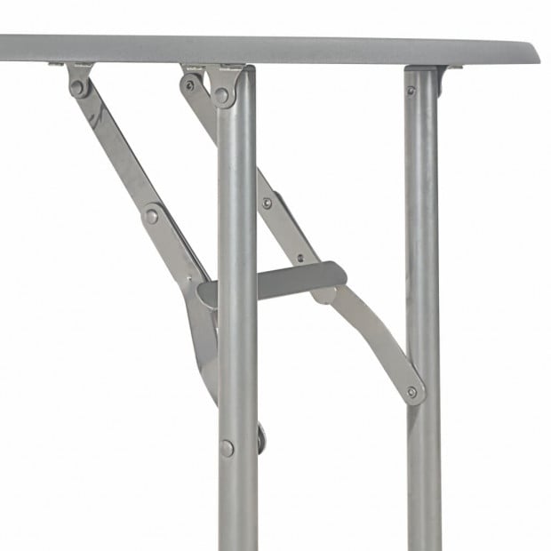 3 Piece Folding Dining Set With Storage Rack Mdf And Steel Grey Image 8