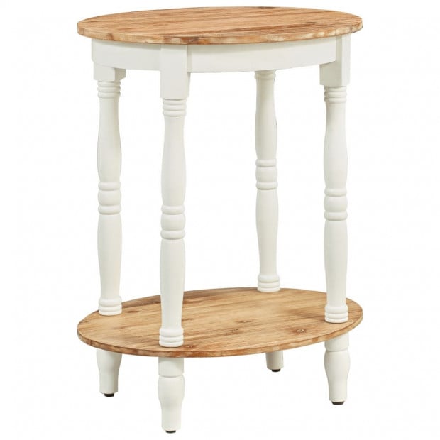 Side Table 50x40x66 Cm Solid Acacia Wood