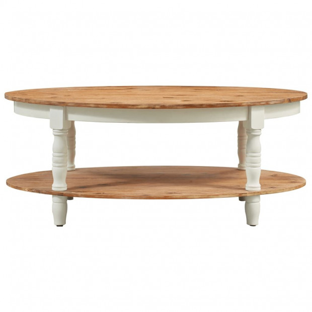 Coffee Table 102x62.5x42 Cm Solid Acacia Wood Image 2