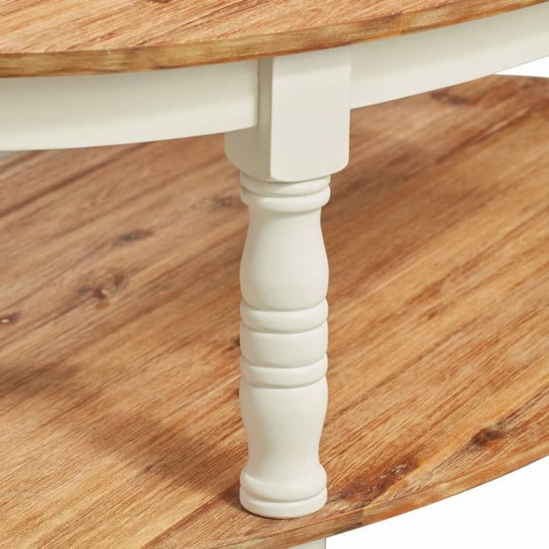 Coffee Table 102x62.5x42 Cm Solid Acacia Wood Image 5