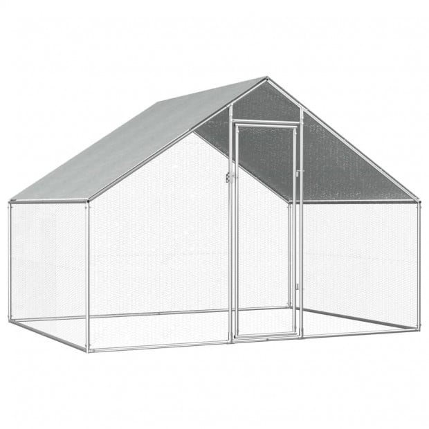 Outdoor Chicken Cage 2.75x2x1.92 M Galvanised Steel