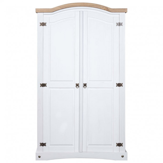 Wardrobe Mexican Pine Corona Range 2 Doors White Image 2