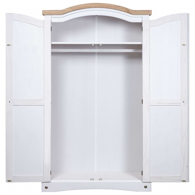 Wardrobe Mexican Pine Corona Range 2 Doors White Image 3