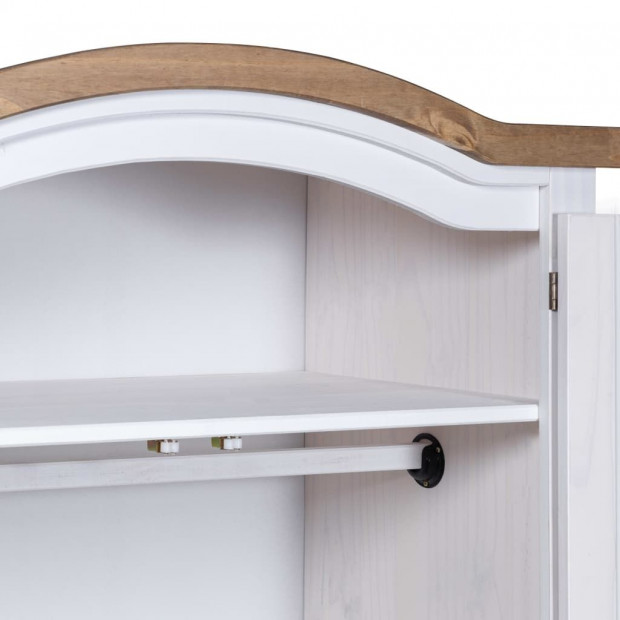Wardrobe Mexican Pine Corona Range 2 Doors White Image 4